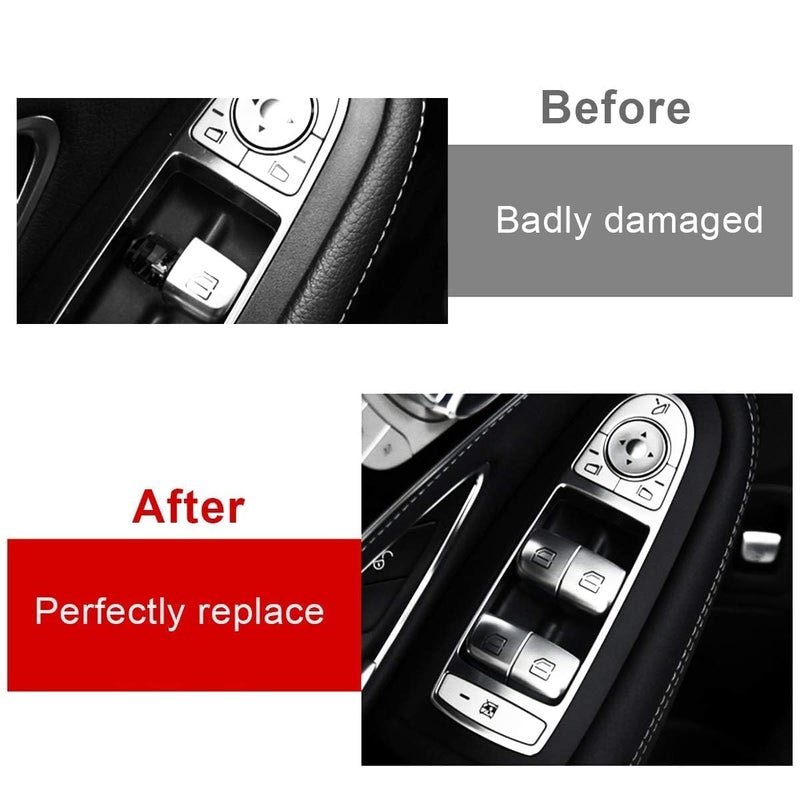 TTCR-II Interior Window Glass Lift Switch Button for Mercedes C Class W205 2015-2021 GLC Class 2016-2022, 1 Pc Front Right Window Control Power Push Button Cover - Image 3